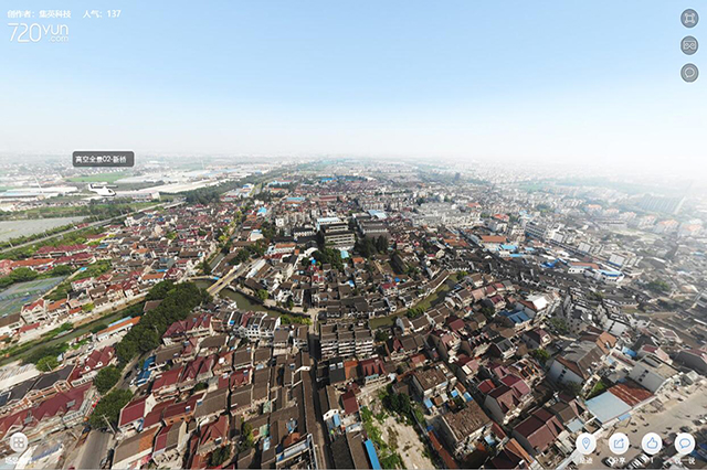 罗店古镇高空vr全景地图