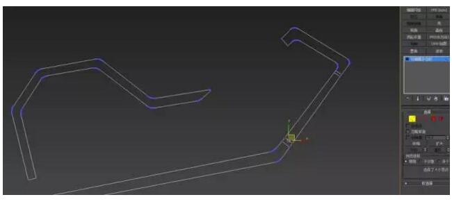 回到顶视图手动调节一下点,参考效果图,调到合适位置