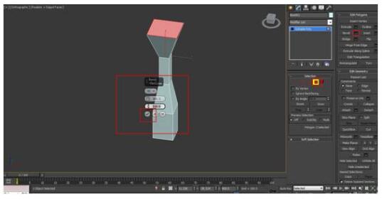 选择面进行Bevel(倒角)