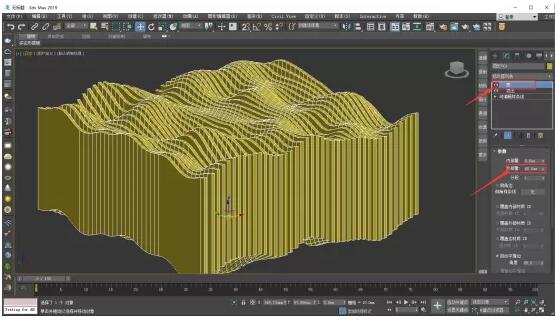 8、在修改选项面板中再给模型添加一个壳修改器命令，设置壳的厚度为60mm